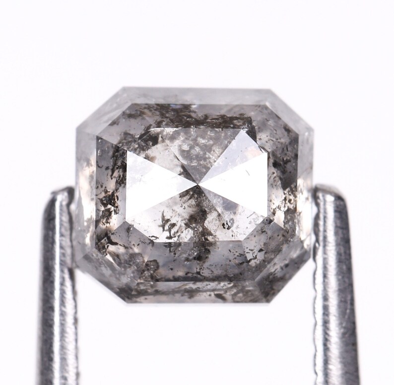 Salt And Pepper Emerald Cut Diamond | Natural Loose Diamond | Earth Mined Diamond For Engagement Ring | Wedding Ring Stone | Natural Salt And Pepper Emerald Diamond | Loose Earth Mined Diamond | Center Stone For Engagement Ring | Emerald Cut Salt Pepper Diamond | Natural Loose Diamond | Rustic Engagement Ring Stone | Fine Jewelry Diamond | Natural Emerald Cut Salt & Pepper Diamond | Loose Rustic Diamond | Wedding Ring Center Stone | Salt & Pepper Loose Diamond | Emerald Cut Natural Diamond
