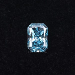 0.51 CT | Blue Color Radiant Cut Diamond | Lab Grown Diamond | Unique Cut Diamond For Making Wedding Ring - Engagement Ring - Pendant