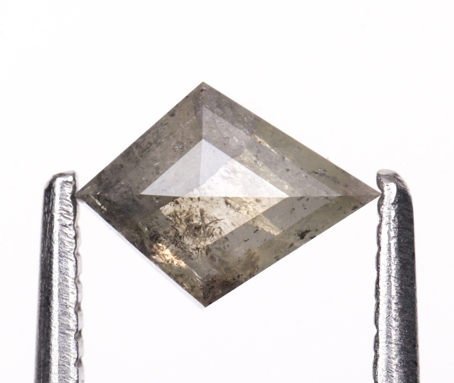 0.53 CT 7.1 X 5.2 MM Salt and Pepper Diamond Kite Shape Etsy