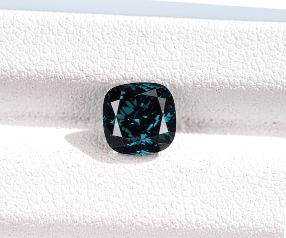 1.53 CT, 6.8 MM | Blue Diamond Cushion Cut Diamond Fancy Color Diamond Lab Grown Diamond Lab Created Diamond For Engagement Ring | CVD0042