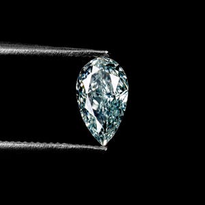 0.42 CT, 6.9 X 4.1 MM | Natural Diamond | Blue Diamond | Pear Cut Diamond | Natural Loose Diamond | Unique Cut Diamond For Pendant | OM2962