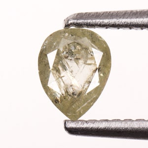 0.38 CT,  5.1 X 4.0 MM | Natural Yellow Diamond | Pear Cut Diamond | Natural Loose Diamond For Engagement Ring & Wedding Ring | OM4639