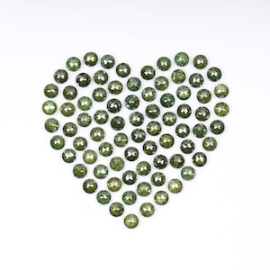 2.5 MM | Enhanced Green Color Diamond | Round Rose Cut Diamond | Natural Loose Earth Mined Diamond For Earring Pairs & Wedding Ring