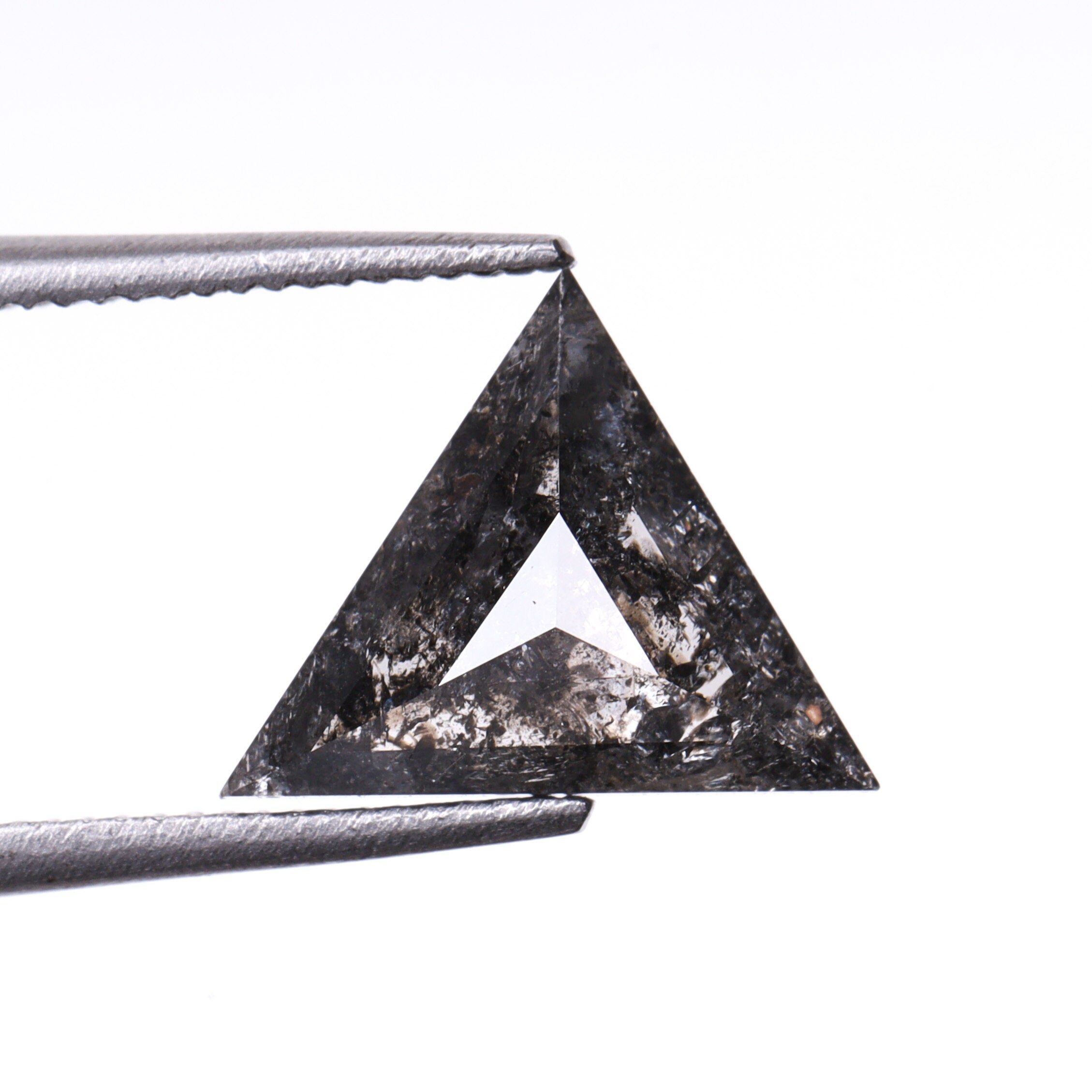 1.17 CT, 9.0 X 8.7 X 9.4 MM | Salt And Pepper Diamond | Triangle Cut Diamond | Natural Loose Earth Mined Diamond For Wedding Ring | OM7790