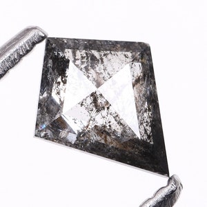 0.46 CT, 6.6 X 5.3 MM | Salt And Pepper Kite Cut Diamond | Natural Loose Earth Mined Diamond For Engagement Ring & Wedding Ring | OM5950