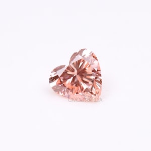 2,00 CT, 8,27 MM | Rosa Diamant | Herzdiamant | Im Labor gezüchteter Diamant | Ausgefallener loser Diamant für Ohrringpaare, Jubiläumsringe, Eheringe