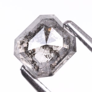 Salt And Pepper Emerald Cut Diamond | Natural Loose Diamond | Earth Mined Diamond For Engagement Ring | Wedding Ring Stone | Natural Salt And Pepper Emerald Diamond | Loose Earth Mined Diamond | Center Stone For Engagement Ring | Emerald Cut Salt Pepper Diamond | Natural Loose Diamond | Rustic Engagement Ring Stone | Fine Jewelry Diamond | Natural Emerald Cut Salt & Pepper Diamond | Loose Rustic Diamond | Wedding Ring Center Stone | Salt & Pepper Loose Diamond | Emerald Cut Natural Diamond