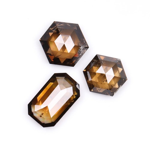 0.79 CT, 4.1 To 5.0 MM | Natural Brown Diamond shops | Mix Shape Diamond | Natural Loose Earth Mined Diamond For Wedding Ring | [3 PCS] | OM7323