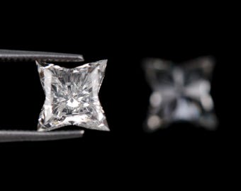 2.40 CT, 6.2 MM | Lab Grown Diamond | Lily Cut Diamond Pair | Floral Diamond | Unique Cut Diamond | Lab Diamond For Pendant & Wedding Ring