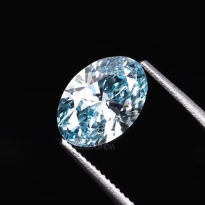 1.75 CT | Blue Diamond | Oval Diamond | Fancy Color Diamond | Loose Diamonds For Wedding Ring, Anniversary Ring, Pendant, Earring Pairs