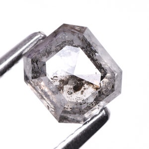 Salt And Pepper Emerald Cut Diamond | Natural Loose Diamond | Earth Mined Diamond For Engagement Ring | Wedding Ring Stone | Natural Salt And Pepper Emerald Diamond | Loose Earth Mined Diamond | Center Stone For Engagement Ring | Emerald Cut Salt Pepper Diamond | Natural Loose Diamond | Rustic Engagement Ring Stone | Fine Jewelry Diamond | Natural Emerald Cut Salt & Pepper Diamond | Loose Rustic Diamond | Wedding Ring Center Stone | Salt & Pepper Loose Diamond | Emerald Cut Natural Diamond