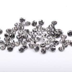 1.1 To 1.2 MM | Salt And Pepper Diamond | Round Brilliant Cut Diamond | Natural Loose Diamond For Engagement Ring & Wedding Ring | OM1021