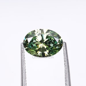 1.50 CT | Green Diamond | Oval Diamond | Lab Grown Diamond | Fancy Loose Diamond For Earring Pairs, Anniversary Ring, Wedding Ring Gift
