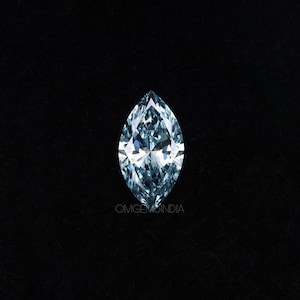0.57 CT | Blue Color Marquise Cut Diamond | Unique Cut Diamond | Lab Grown Diamonds For Making Wedding Ring - Engagement Ring - Pendant