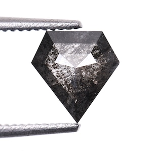 0.54 CT, 5.8 X 5.4 MM | Salt And Pepper Diamond | Pentagon Cut Diamond | Natural Loose Diamond For Engagement Ring & Wedding Ring | OM7429