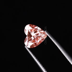1,75 ct, 7,91 MM | rosa Diamant | Herz Diamant | Labor gewachsener Diamant | Fancy lose Diamanten für Ohrring-Paare, Jubiläumsring, Ehering