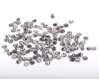 0.8 MM | Salt And Pepper Diamond | Round Brilliant Cut Diamond | Natural Loose Diamond For Earring Pair & Wedding Ring [5 To 15 PCS Option]