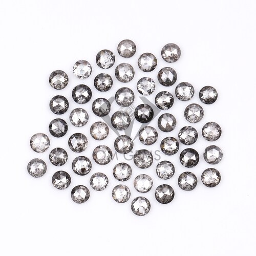 2.5 MM | Salt And Pepper Diamond | Round Rose Cut Diamond | Natural Loose Earth Mined Diamond For Engagement Ring & Wedding Ring shops
