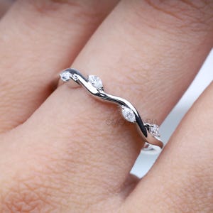 Ready To Ship Twig Ring Band | Wedding Band | Dainty Ring For Women | Minimalist Ring Band | Engagement Ring Band | Promise Ring | OMJ0225