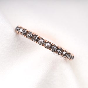 Engagement Ring Band | Wedding Band | Anniversary Ring | Promise Ring | Bridal Sets | Eternity Ring | Salt And Pepper Diamond Ring | OMJ0154