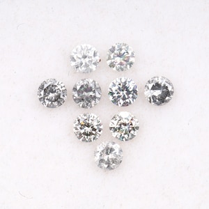 0.51 CT, 2.4 MM | Salt And Pepper Diamond | Round Brilliant Cut Diamond | Natural Loose Diamond For Earring & Wedding Ring [9 PCS] | OM9037