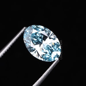 1.21 CT | Blue Diamond | Oval Diamond | Fancy Color Diamond | Loose Diamonds For Wedding Ring, Anniversary Ring, Pendant, Earring Pairs