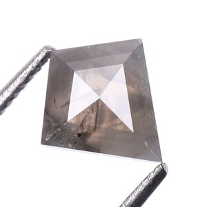 0.66 CT, 6.8 X 6.3 MM | Salt And Pepper Kite Cut Diamond | Natural Loose Earth Mined Diamond For Engagement Ring & Wedding Ring | OM0741