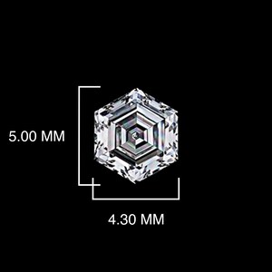 5,0 mm / Diamante de corte hexagonal / Diamante de laboratorio / Diamante cultivado en laboratorio / Diamante creado en laboratorio / Diamante de corte antiguo / Diamante de corte único para aretes imagen 2