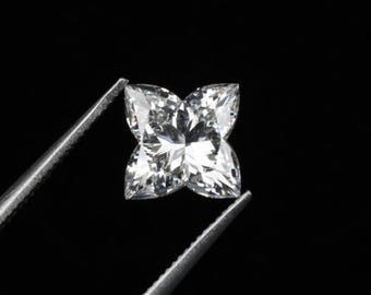 1.62 CT, 6.6 X 9.1 MM | Lab Grown Diamond | Lily Cut Diamond Pair | Floral Diamond | Unique Cut Diamond | CVD Diamond | Lab Diamond | OM8307
