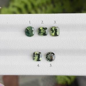Natural Sapphire | Loose Sapphire | Natural Green Sapphire | Cushion Sapphire | Round Sapphire For Wedding Ring & Engagement Ring | OMG0101