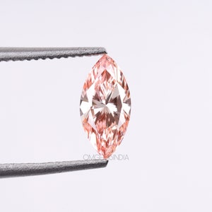 1,00 CT / Diamante rosa / Diamante marchesa / Diamante coltivato in laboratorio / Diamante sciolto fantasia per coppie di orecchini, Anello anniversario, Regalo fede nuziale