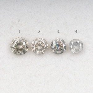 5.3 To 4.3 MM | Salt And Pepper Diamond | Round Brilliant Cut Diamond | Natural Loose Diamond For Engagement Ring & Wedding Ring | L1147885
