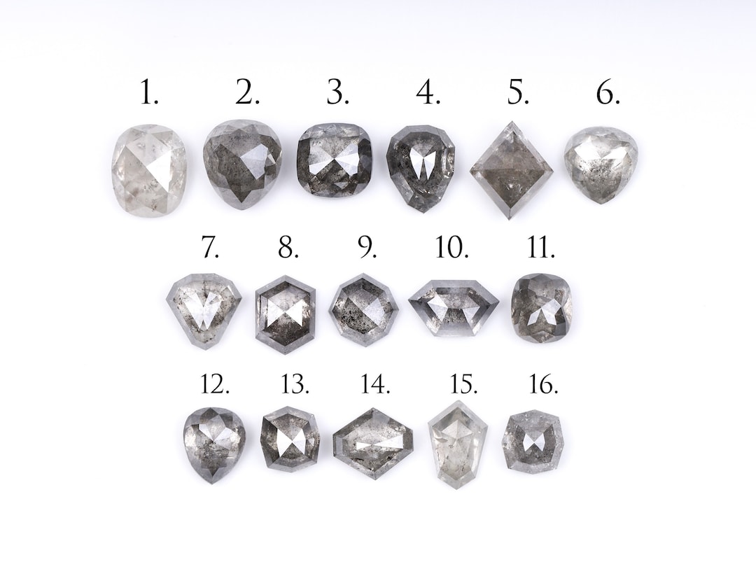 Salt and Pepper Diamond Mix Cut Diamond Natural Loose Earth Mined Diamond for Engagement Ring