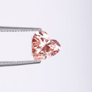1,04 CT | Rosa Diamant | Herzdiamant | Im Labor gezüchteter Diamant | Ausgefallener loser Diamant für Ohrringpaare, Jubiläumsring, Ehering-Geschenk