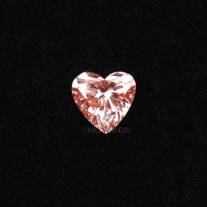 0,73 ct | rosa Diamant | Herzform Diamant | Labor gewachsener Diamant | Loser Diamant | Fancy Diamant für Ehering, Ohrring-Paare, Anhänger