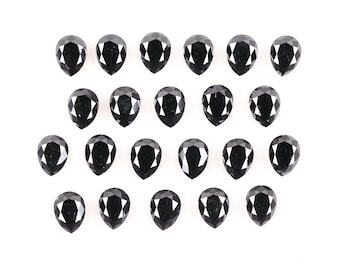 Enhanced Black Color Diamond | Pear Cut Diamond | Natural Loose Earth Mined Diamond For Engagement Ring, Wedding Ring & Earrings | OM2814