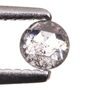 0.16 CT, 3.3 MM | Salt And Pepper Diamond | Round Rose Cut Diamond | Natural Loose Diamond For Engagement Ring & Wedding Ring | OM4410