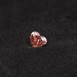 0,53 ct | rosa Diamant | Herz Diamant | Labor gewachsener Diamant | Fancy lose Diamanten für Ohrring-Paare, Jubiläumsring, Ehering Geschenk