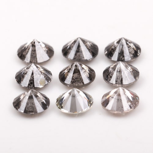 0.65 CT, 2.6 MM (Diameter), Salt And Pepper Round Brilliant Cut shops Diamond, Handmade Jewelry Making Diamond,Minimalist Diamond [9 PCS] | OM4682