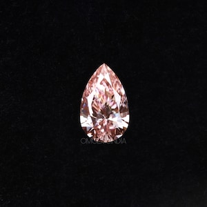 0,52 CT / Diamante taglio a pera di colore rosa / Diamante taglio unico / Diamante creato in laboratorio / Diamanti per realizzare fede nuziale, anello di fidanzamento, ciondolo