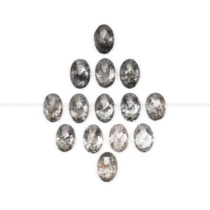 3.0 X 2.0 MM | Salt And Pepper Diamond | Oval Cut Diamond | Natural Loose Diamond For Earring Pair & Wedding Ring | (2 Pcs to 10 Pcs Option)