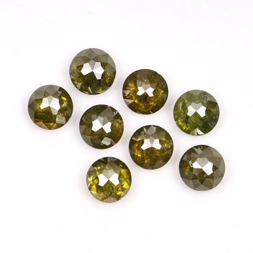 1.69 CT, 3.3 MM | Enhanced Green Diamond shops | Round Rose Cut Diamond | Natural Loose Earth Mined Diamond For Engagement Ring [8 PCS] | OM6947