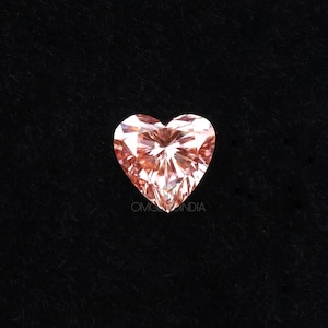 0.55 CT | Pink Color Heart Shape Diamond | Lab Grown Diamond | Unique Cut Diamond For Making Wedding Ring - Engagement Ring - Pendant
