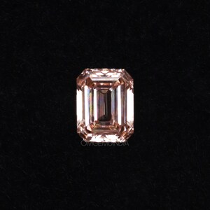 0,52 CT / Diamante taglio smeraldo colore rosa / Diamante creato in laboratorio / Diamante taglio unico per realizzare fede nuziale - Anello di fidanzamento - Pendente