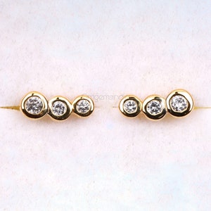 Salt And Pepper Diamond Stud Earrings | Earrings Pairs | Piercing Jewelry | Piercing Studs | Piercing Earrings | Diamond Earrings | OMJ0158