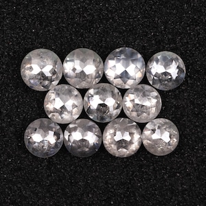 0.63 CT, 2.1 To 2.4 MM | Natural White Diamond | Round Rose Cut Diamond | Natural Loose Earth Mined Diamond For Wedding Ring [11 pcs] MM0482