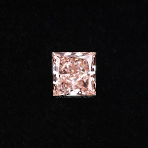 0,71 CT / Diamante rosa / Diamante taglio principessa / Diamante creato in laboratorio / Diamante sciolto / Diamante fancy per anello nuziale, orecchini, ciondolo