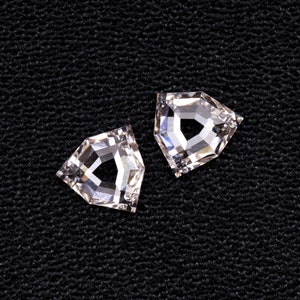 1.48 CT, 6.4 X 6.2 MM | Shield Cut Diamond Pair | Lab Grown Diamond | Antique Cut Diamond | Diamonds For Making Earring Pairs | LB0002