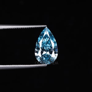 0.96 CT | Blue Diamond | Pear Diamond | Fancy Color Diamond | Loose Diamonds For Wedding Ring, Anniversary Ring, Pendant, Earring Pairs