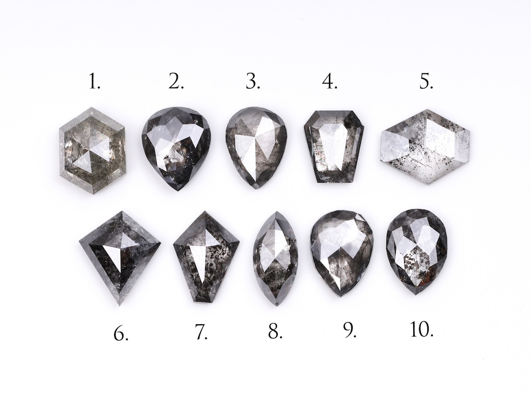 Salt and Pepper Diamond Unique Cut Diamond Natural Loose Earth Mined Diamond for Engagement